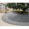 thumbnail image 5 of Falda para árbol de Navidad, falda tejida para árbol de Navidad de 92 cm con árbol de Navidad grueso, copo de nieve, decoraciones navideñas rústicas, alfombra, cubierta para pies, falda para, 5 of 5