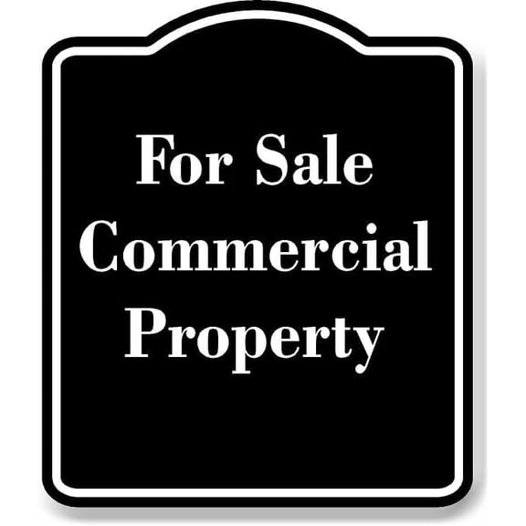 For Sale Commercial Property BLACK Aluminum Composite Sign 20''x24''