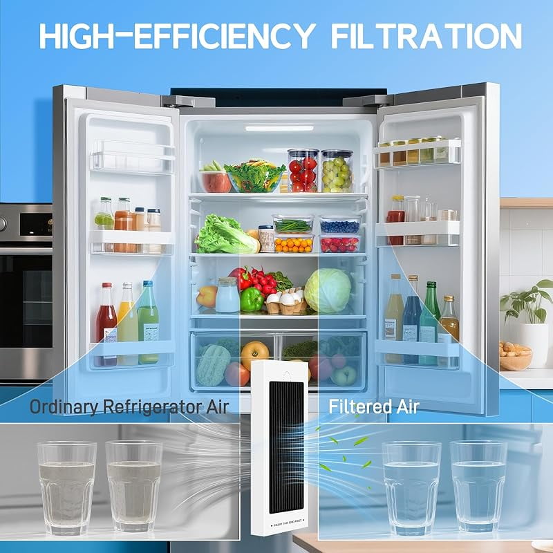 Refrigerator Air Filter Replacement for Frigidaire PAULTRA Pure Air Ultra and Electrolux EAFCBF Fridge Replace 242061001, 242047801, 242047804-12 Pack