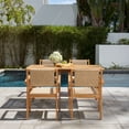 thumbnail image 2 of Vifah Chesapeake 5-Piece Solid Wood Patio Dining Set in Golden Oak, 2 of 5