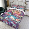 thumbnail image 3 of La Vida Moderna de Rocko Conjunto de sábanas temático, trío de piezas, cómodo y amigable con la piel, diseño único, regalo de decoración para el hogar para familiares, amigos y fans,135cm *200cm, 3 of 6