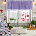 thumbnail image 5 of Purple Greek Key Curtain Valances for Windows, Kitchen Valance Window Treatments Panel 2 Pack, Geometric Greece Ancient Farmhouse Geo Rod Pocket Short Curtains for Bathroom Bedroom 60 x 18 Inch, 5 of 8