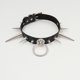 thumbnail image 2 of Collar de aro gótico Harajuku oscuro con remaches y cuello de cuero punk personalizado, 2 of 4