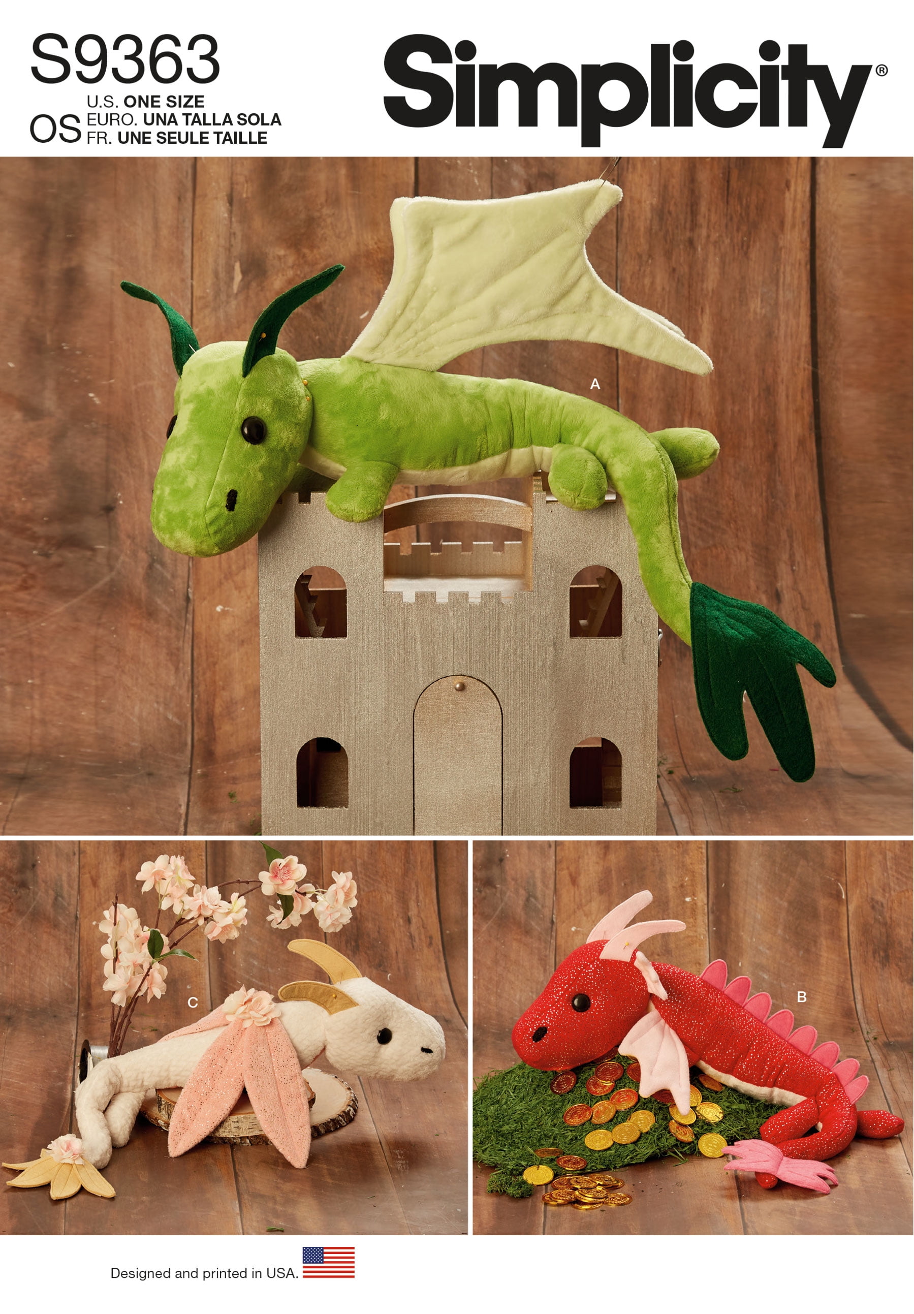 Simplicity Winged Stuffies Pattern Bundle BD10012 ONE SIZE