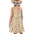 thumbnail image 2 of Uourmeti Capybara Summer Dresses for Girls 3-14 Cute Spaghetti Strap Swing Sundress Loose Cartoon Clothes Cute Kids A-Line Tiered Dresses for Party School, 2 of 6