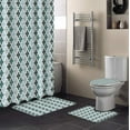 thumbnail image 1 of FMSHPON Morocco 4 Piece Bathroom Set Shower Curtain Bath Rug Contour Mat and Toilet Lid Cover, 1 of 8