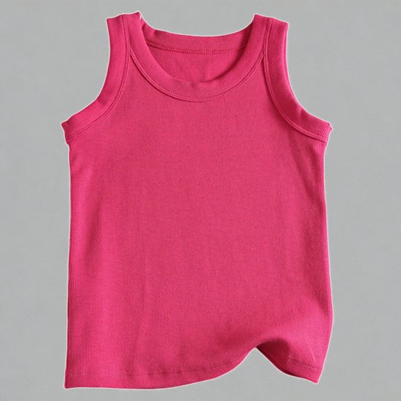 Krdevn Kids Ribbed Striped Tank Top Sleeveless Crew Neck Casual Summer Top for Boys Girls,13-14 Years