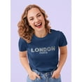thumbnail image 2 of London Paris Fashion Banner Shaped T-Shirt Women -Image by Shutterstock, Female x-Large, 2 of 4