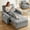 1 Seater-Gray, variant on Noelse 87" Convertible Sofa Bed, Queen Size Sleeper with Pull Out Couch, 3 in 1 Sectional Sleeper Sofa with Side Pockets, Storage Armrest, Adjustable Backrest for Living Room, Dark Grey