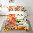 thumbnail image 2 of YST Fall Autumn 7-Piece Comforter Set, Cartoon Scarecrow and Maple Leaves, King Size, 2 of 5