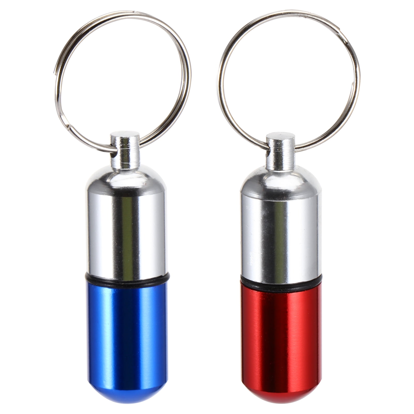 Tinksky 2pcs Pill Fob Keychain Pill Holder Charm Pendant Emergency