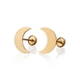 thumbnail image 5 of Aretes de oro 14k GIALLO Broquel GIALLO COLLECTION Lunas doradas de oro amarillo, 5 of 5