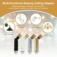 thumbnail image 6 of Sloped Ceiling Adapter, 180/350 Degree 60x13mm M10 Fine Thread Sloped Ceiling Light Fixture Adapter Kit for Ceiling Pendant Light Chandelier Track Suspend(Gold, Pack of 3), 6 of 7