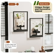 Occolia Studio Plant Stand Indoor Wall Decor Metal Plant Hanger Indoor Hanging Plant Holder Wall-Mounted Planters Outdoor Plant Rack Black 2 Pack (Patent Design)