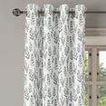 thumbnail image 2 of Ambesonne Floral Grommet Curtain, Watercolor Branches, 50" x 108", Dried Rose Black, 2 of 6