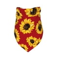 thumbnail image 3 of Bingfone Sunflowers On Red-Washable Dog Scarf Triangle Adjustable Puppy Bandana Bib Handkerchief For Medium Large Dog Cat, 3 of 9