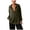 Dark Green, variant on Womens Oversized Deep V Neck Sweatshirts Casual Collared Long Sleeve Ribbed Knit Pullover Tops (Brown, L)