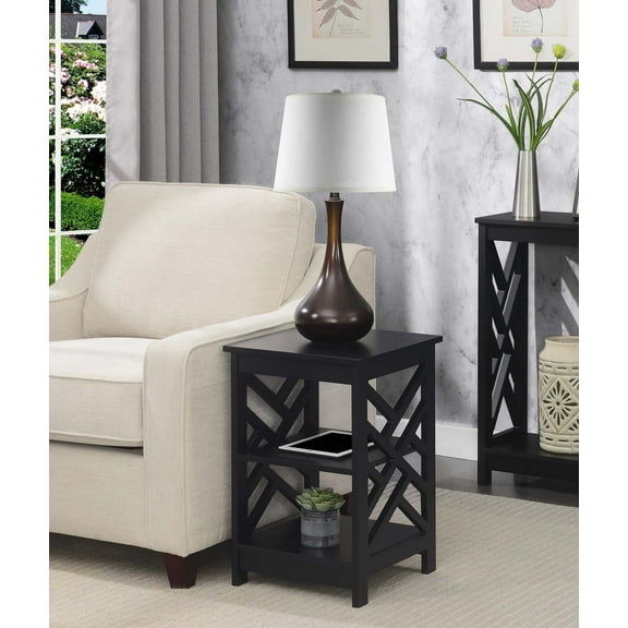 Convenience Concepts Titan End Table with Shelves, Multiple Finishes