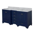 thumbnail image 6 of Nantucket 72" Double Bathroom Vanity with Royal Blue Cabinet and Carrara Marble Top, 6 of 6
