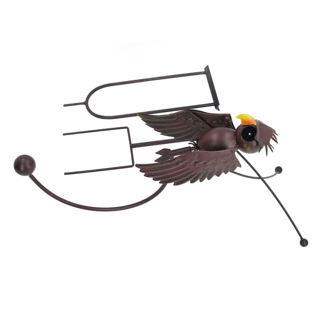 Escultura De Viento De Búho De Estaca, Escultura De Búho De Césped De Metal De Hierro Con Alas Batientes, Fácil Instalación, Decorativa Vívida Para Jardín Para Patio Trasero