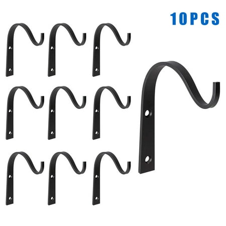 

Auqosetra 10Pcs Iron Hanger Wall Hooks for Hanging Lantern Planter Coat Rustic Home Decor