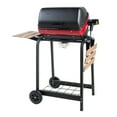 thumbnail image 1 of Americana 9325U8.181 Gril Chariot Électrique Portable avec Deux Tables Pliantes, Rouge, 1 of 1