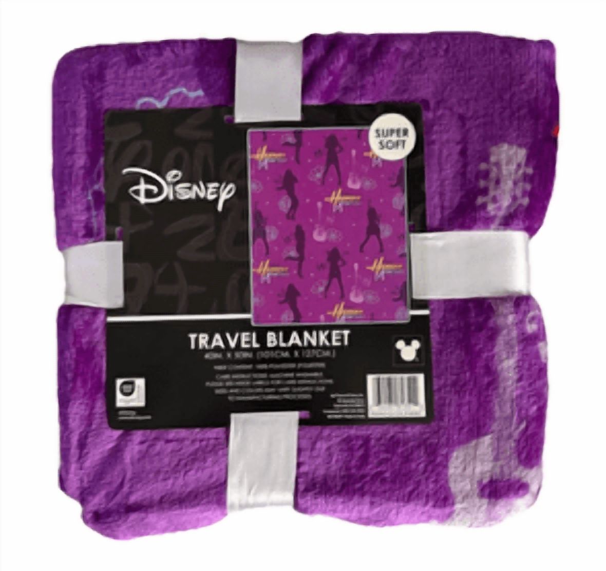 Hannah Montana Super Soft Travel Blanket 40in x 50in Purple