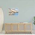 thumbnail image 2 of Ocean Cliffs Nature Landscape Landscape Painting White Framed Art Print Wall Art, 2 of 7