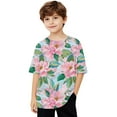 thumbnail image 1 of Zpanxa T-Shirts pour Fillette, Couleur Unie, Coupe Ample, Manches Courtes, Col Rond, Haut en Polyester et Spandex, 14 Ans, 1 of 7