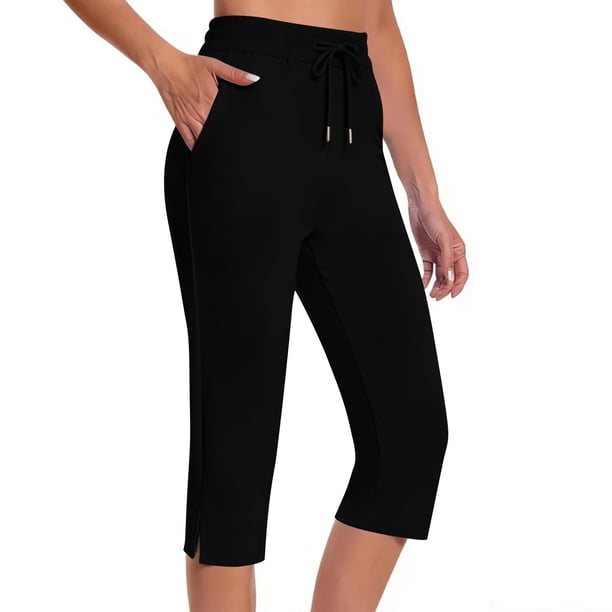 Pantalones de Yoga para Mujer con Bolsillos Leggings Deportivos de Color Sólido, Pantalones de Gimnasio de Cintura Alta para el Entrenamiento Diario