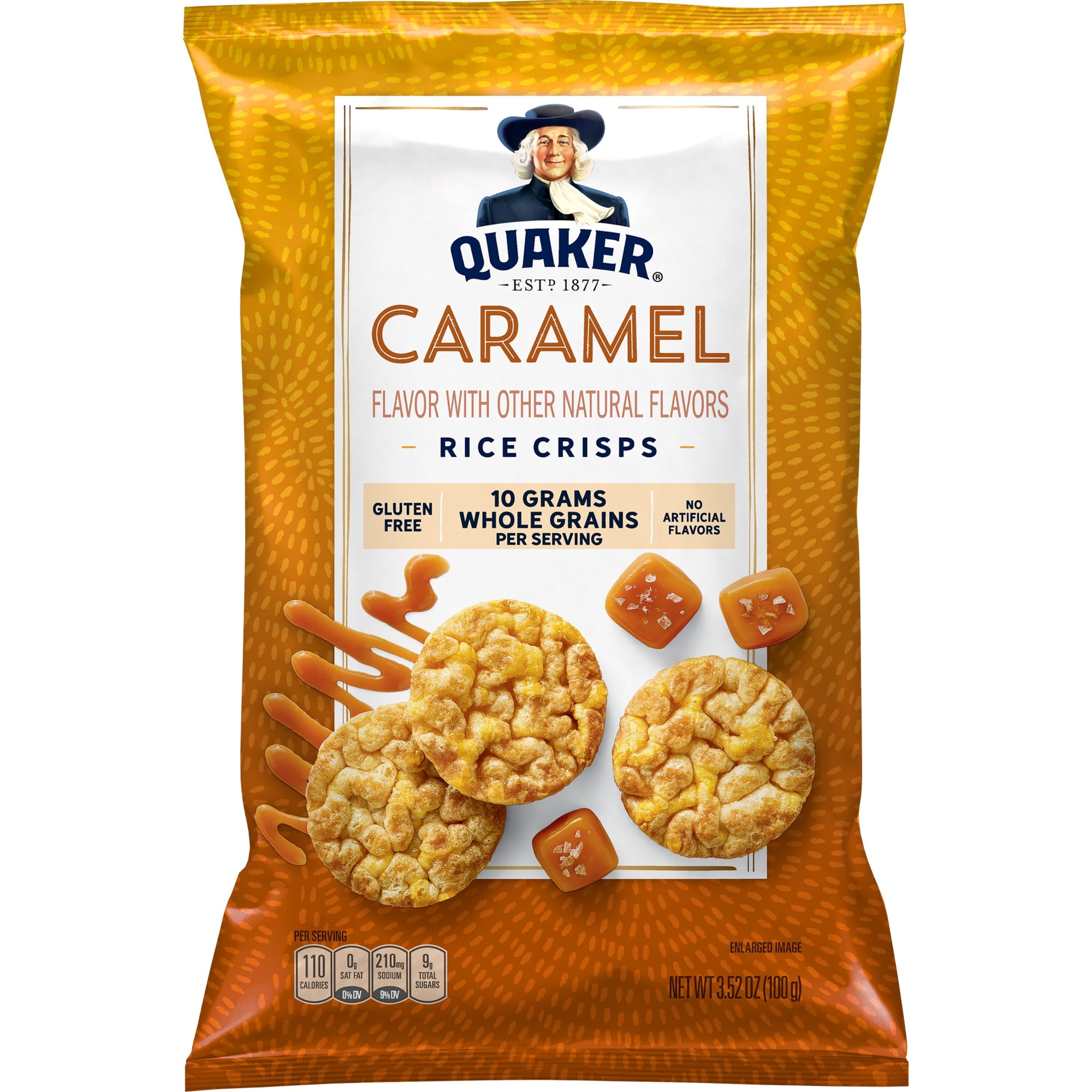 Quaker Gluten-Free Caramel Rice Crisps 3.52 Oz.