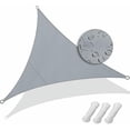 thumbnail image 1 of Triangle Shade Sail Waterproof UV Protection 95% Polyester Resistant and Breathable for Garden Terrace with Rope 2.4*2.4*2.4m（grey）, 1 of 5