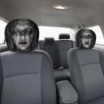 thumbnail image 7 of Ghost Face Headrest Covers Scary for Cars Funny Cartoon Cover Halloween Creative Smiling Car Devil Eye Faces Seat Spooky Polyester Design Stretchable Fabric Horrible Set Big Grinning(2PC, Style-C), 7 of 7