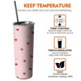 thumbnail image 6 of 20oz Strawberry Plants Fruit Skinny Tumblers Stainless Steel Tumbler with Lid and Straw,Vacuum Insulated Double Wall Travel Tumbler Cups with Cleaning Brush for Coffee,Tea, 6 of 6