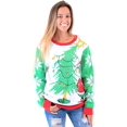 thumbnail image 2 of Dr Seuss Grinch As Santa Next To Tree Off-White Ugly Christmas Sweater, 2 of 4