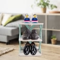 thumbnail image 5 of VBODN Shoe Organizer,Shoe Rack,3-Tier Shoe Rack, Shoe Storage,Foldable Shoe Rack,Shoe Rack For Entryway,Vertical Shoe Rack, 5 of 5