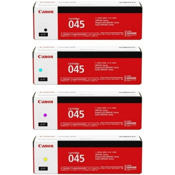 Canon Genuine Toner Bundle 045 (1240C006), 1 Pack, for Canon Color imageCLASS MF634Cdw, MF632Cdw, LBP612Cdw Laser Printers