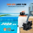 thumbnail image 2 of KFFKFF Sand Filter Above Ground with 1/2HP Pool Pump 3000GPH Flow 12" 6-Way Valve, 2 of 9
