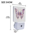 thumbnail image 4 of Butterfly with Purple Night Light LED Dusk to Dawn Auto Sensor Night Lamp Plug-in Nightlight for Bedroom Hallway Kitchen 2 PCs, 4 of 7