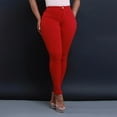 thumbnail image 3 of Jeans for Women Fashion High Waisted Petite Plus Size Stretch Colored Red Pants Sizes XXL, 3 of 7