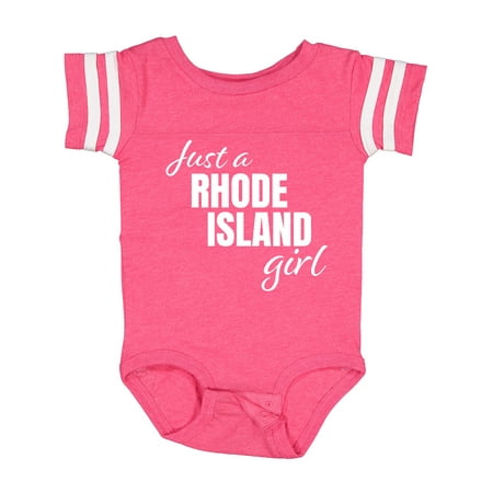 

Inktastic Just a Rhode Island Girl Born and Raised Gift Baby Girl Bodysuit