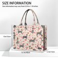 thumbnail image 3 of Large Capacity Tote Bag,Schnauzer Dog and Flower Floral Handbag Fashion Luxury Tote Bag,15.7"x13"x 5.1" Inches,Laptop Compatible, 3 of 6