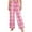 Hot Pink, variant on Birdeem Women's Warm Pajama Pants, Fleece Sleepwear with Pockets, Print Design, Women's Pajama Pants, Fleece Pajamas Women