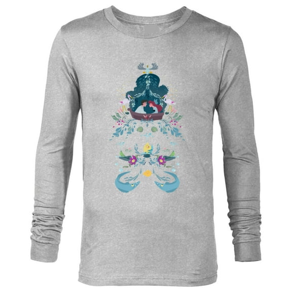 Disney The Little Mermaid Ariel Prince Eric Kiss The Girl - Long Sleeve T-Shirt for Men – Customized-Athletic Heather