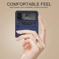 thumbnail image 3 of Estuche Para Teléfono Compatible Con Samsung Galaxy Z Flip 3 Tpu Soporte De Anillo De Metal Magnético Cubierta De Estuche A Prueba De Golpes sonducket EL016467-01, 3 of 5