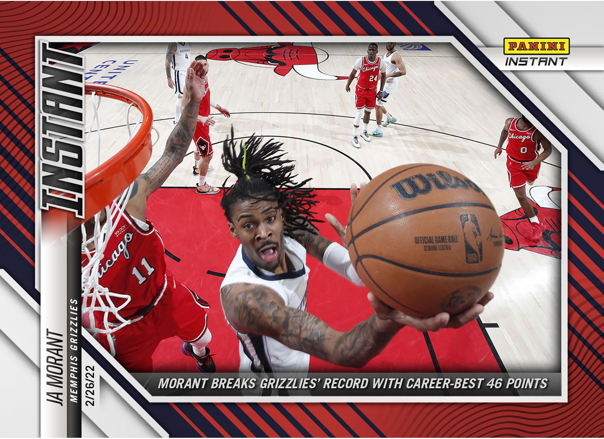 Ja Morant Memphis Grizzlies Fanatics Exclusive Parallel Panini Instant  Morant Breaks Grizzlies' Record, Nets a Career-Best 46 Points Single Rookie  Trading Card - Limited Edition of 99 - Walmart.com