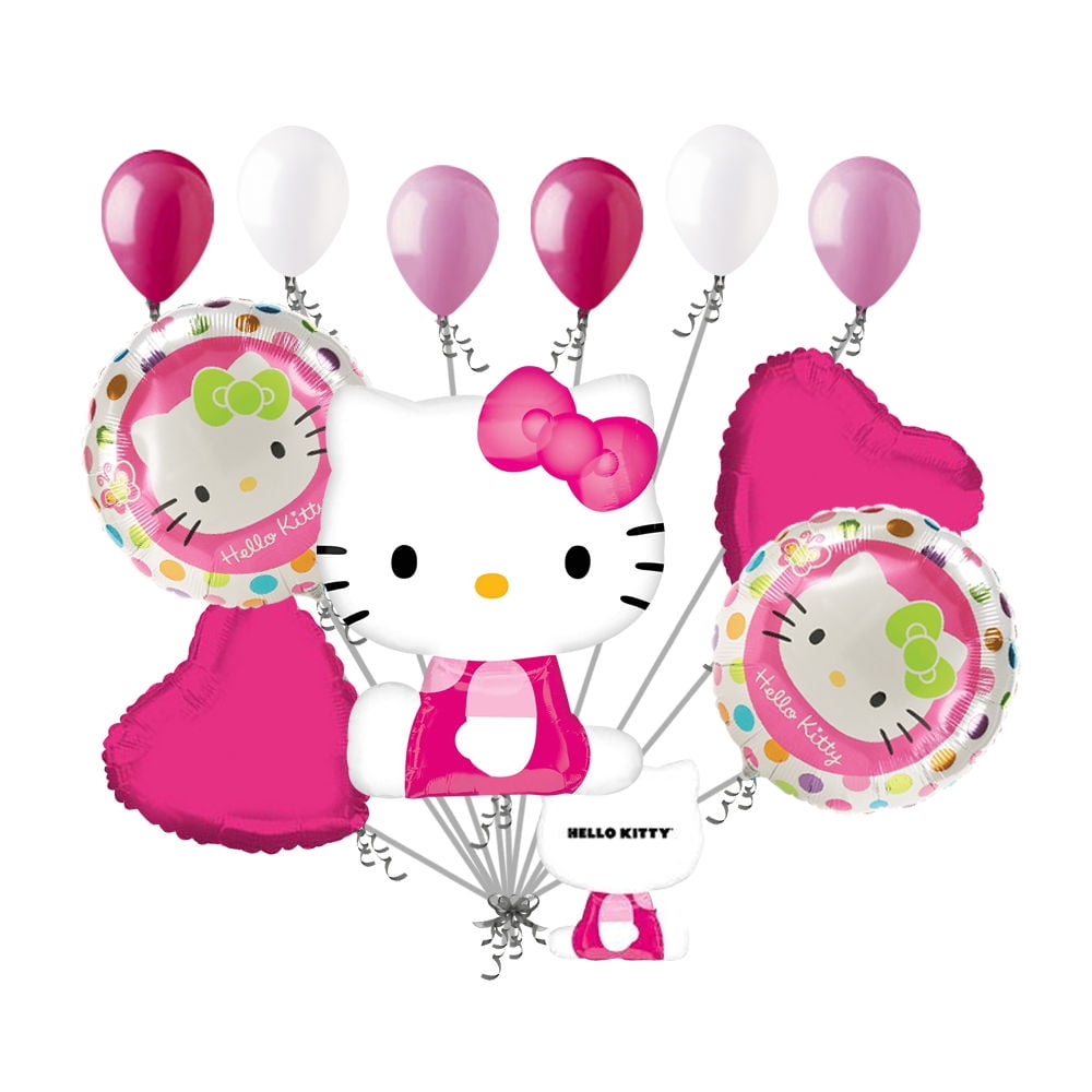 12" Hello Kitty Balloons Kids Children Birthday Party Decor Baloons UK Seller 