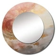 thumbnail image 2 of Designart "Vortex Spiral In Gold And Pink Desert Mirage" Abstract Spirals Gold Large Round Mirror - Round Bedroom Mirror Wall Decor - Modern Round Printed Mirror - 36" x 36", 2 of 6