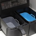 thumbnail image 3 of Olla de silicona para freidora de aire, cesta doble de silicona de grado alimenticio, accesorios de cocina compatibles con freidoras de aire de cesta doble Ninha DZ201 Foodi 8QT, 3 of 5