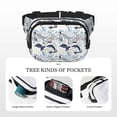 thumbnail image 5 of Honeii Sea Animal Print Square Double Layer Waist Bag,Waist Belt Bag Fashion Fanny Women and Men,For Travel Running Hiking Walking, 5 of 9